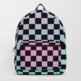 Pink and Blue Gradient Checkers Backpack