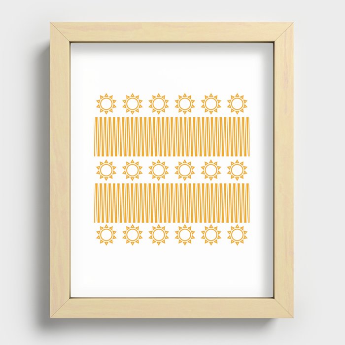 illusions and circle- yellow Recessed Framed Print