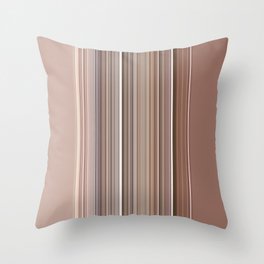 Natural Brown Tan Stripe Design Throw Pillow