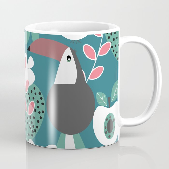 Toucans with apples and strawberries Coffee Mug