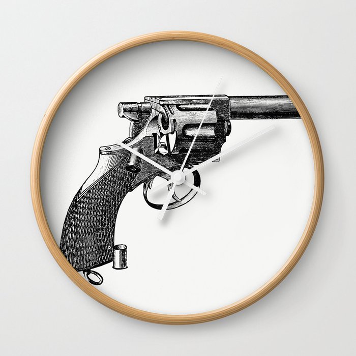 Vintage Victorian Style Pistol Engraving Wall Clock