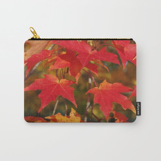 Fiery Autumn Maple Leaves 4966 Carry-All Pouch
