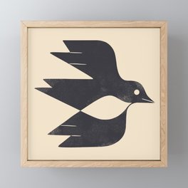 Minimal Blackbird No. 2 Framed Mini Art Print
