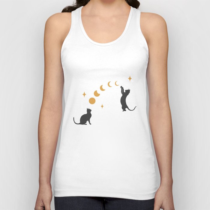 Cat and Moon 1 Tank Top