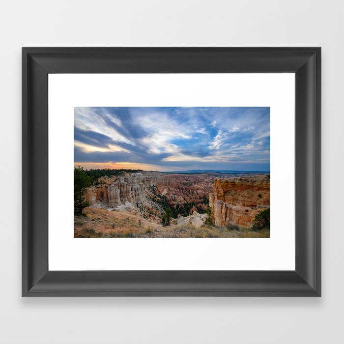 Bryce Point Sunset 4229 - Bryce Canyon National Park, Utah Framed Art Print