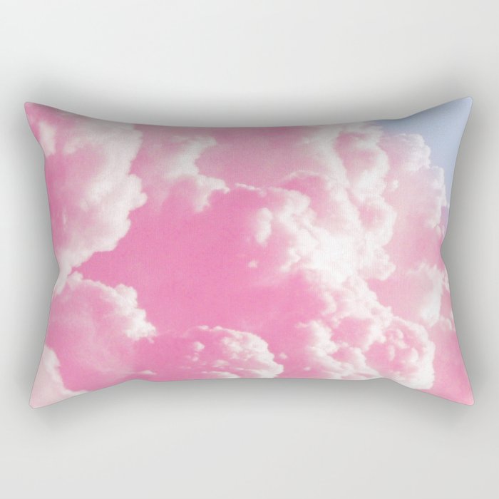 Retro cotton candy clouds Rectangular Pillow