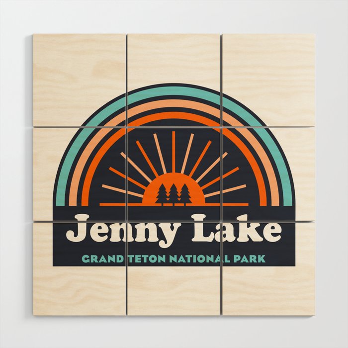 Jenny Lake Grand Teton National Park Rainbow Wood Wall Art