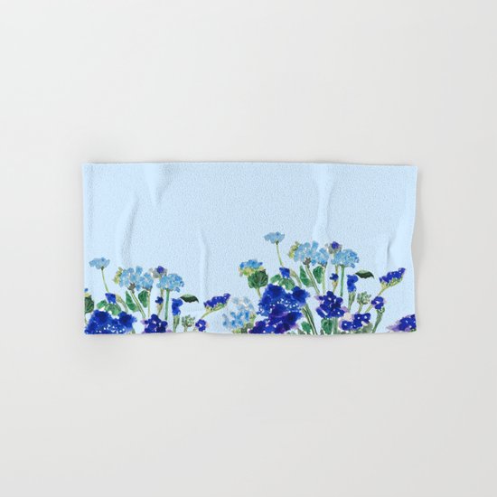 blue flower Hand & Bath Towel