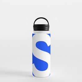 Letter S (White & Blue) Water Bottle