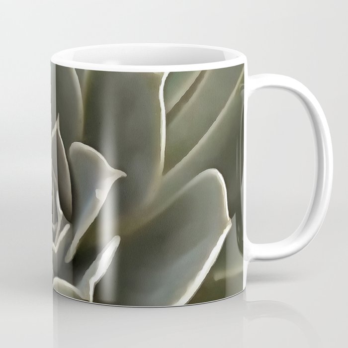 Garden Succulent Green Gray Tones Coffee Mug