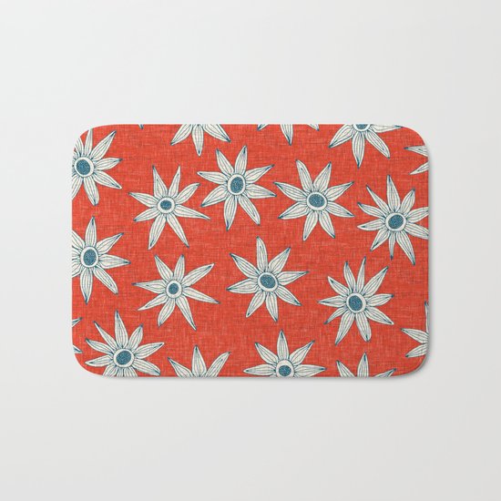 sema fire orange blue Bath Mat
