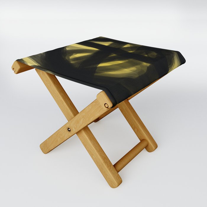 Expressionist Painting. Abstract 248. Folding Stool