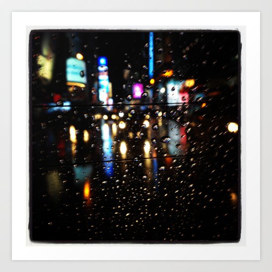 Blurry Times Square Art Print