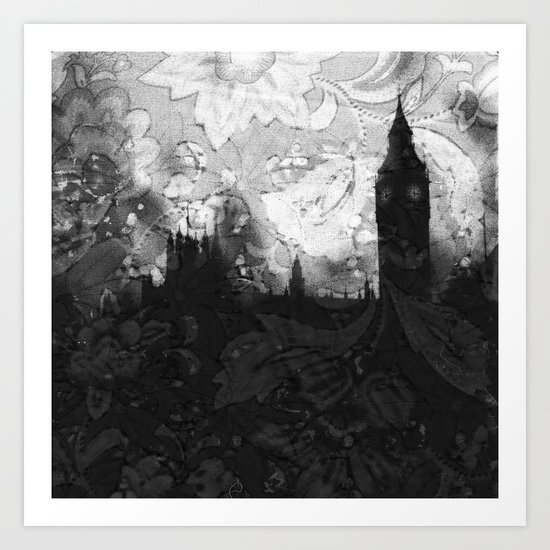 On A Rainy Day in London Art Print