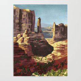 Western Landscape - Park avenue, Arches National Park Poster