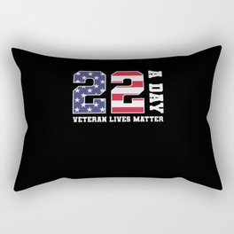 22 A Day Veteran Lives Cool Veterans Day Gift Rectangular Pillow
