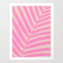 Peach And Pink Palm Leaf Art Print