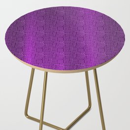 Purple Silk Metallic Abstract Modern Collection Side Table