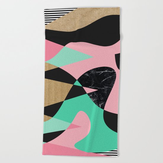 Shapes_Textures_Stripes Beach Towel