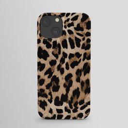 Seamless leopard texture, leopard fur, animal pattern iPhone Case