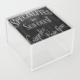 French food vintage sign in black and white   Acrylic Box