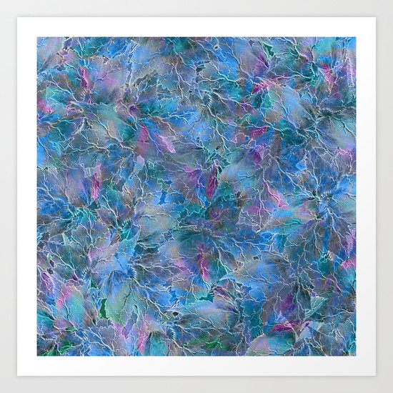Frozen Leaves Art Print