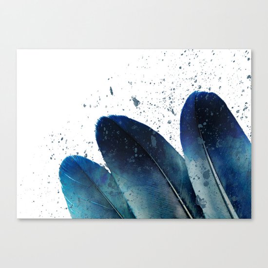 Blue Feathers Canvas Print
