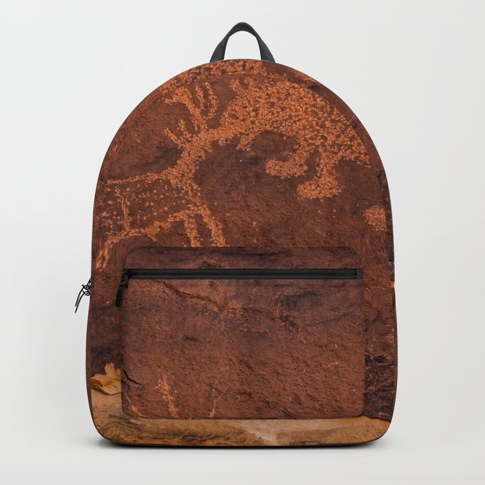 Petroglyphs 0655 Ancient Rock Art Utah Backpack by Alaskan