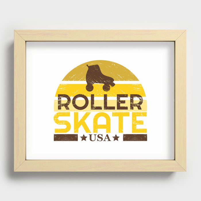 Roller Skate USA Recessed Framed Print