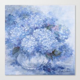 Hydrangeas in Blue Canvas Print