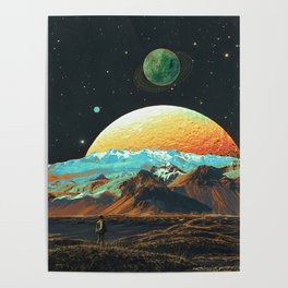 Exploring The Cosmos - Retro Space Poster