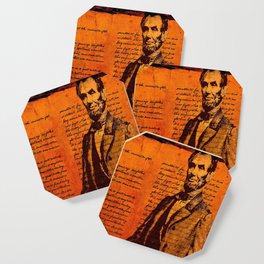 Abraham Lincoln and the Gettysburg Address Coaster