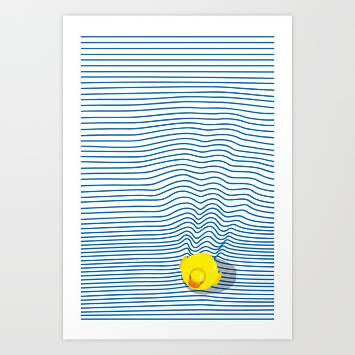 Rubber Ducky Kunstdrucke | Gemälde, Illustration, Rubber-ducky, Ente, Abstrakt, Wasser, Cute, Kawaii, Pop-art, Digital