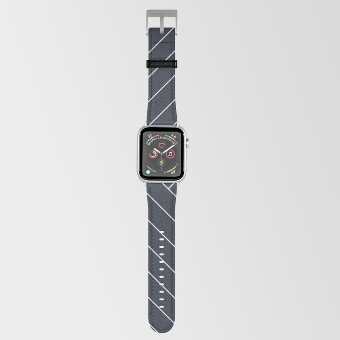 Abstract geometric lines dark navy Apple Watch Band