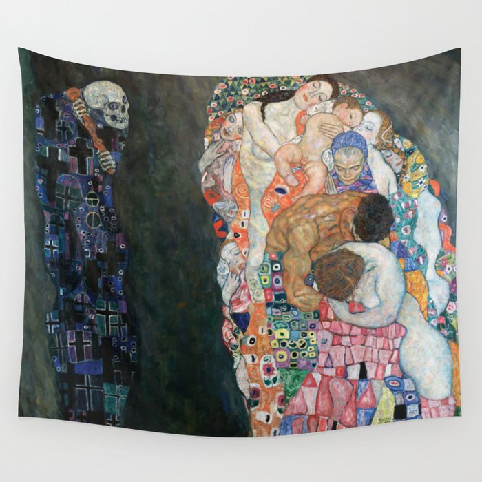 Gustav Klimt - Death and Life Wall Tapestry