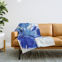 blue stillife Throw Blanket