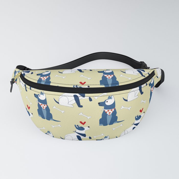 dogs pattern with bones Fanny Pack