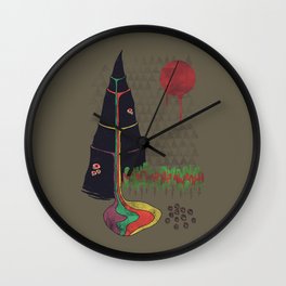 Holy Mountain Wall Clock | Nature, Drawing, Landscape, Dark, Sci-Fi, Lake, Surrealism, Cult, Movies, Abstract 