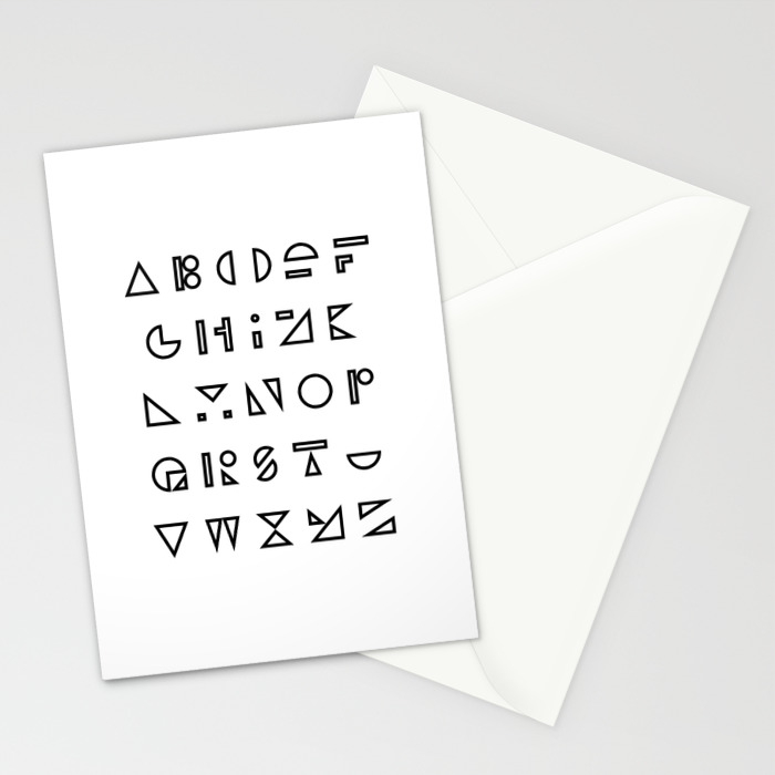 Abc Outline Stationery Cards By Maboe Society6