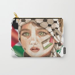 Free Palestine in watercolor Carry-All Pouch