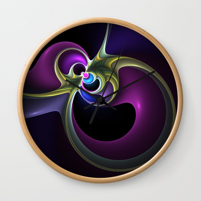 The Experiment, Abstract Fractal Art Wall Clock
