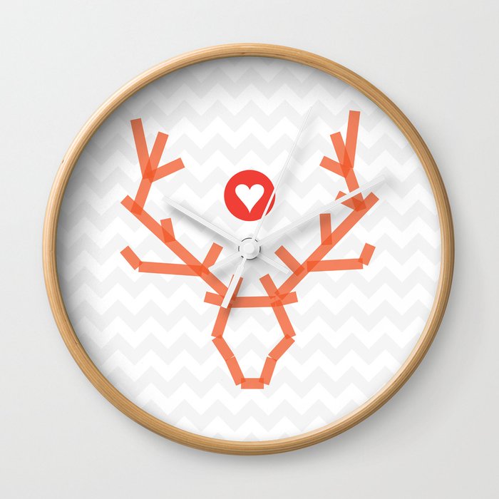 Heart of stag Wall Clock
