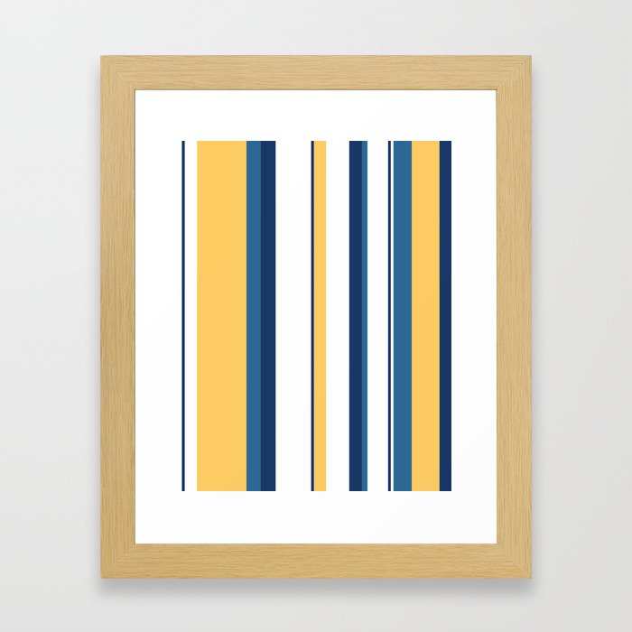 Vintage 1950s stripes Framed Art Print