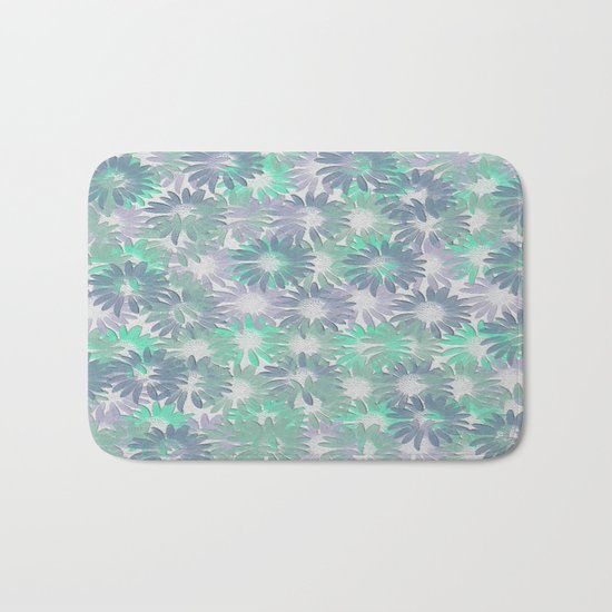Painterly Embossed Floral Absract Bath Mat