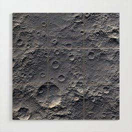 Moon Surface Wood Wall Art