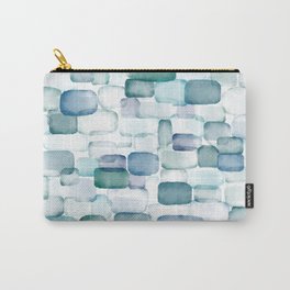Sea Glass Watercolor Carry-All Pouch