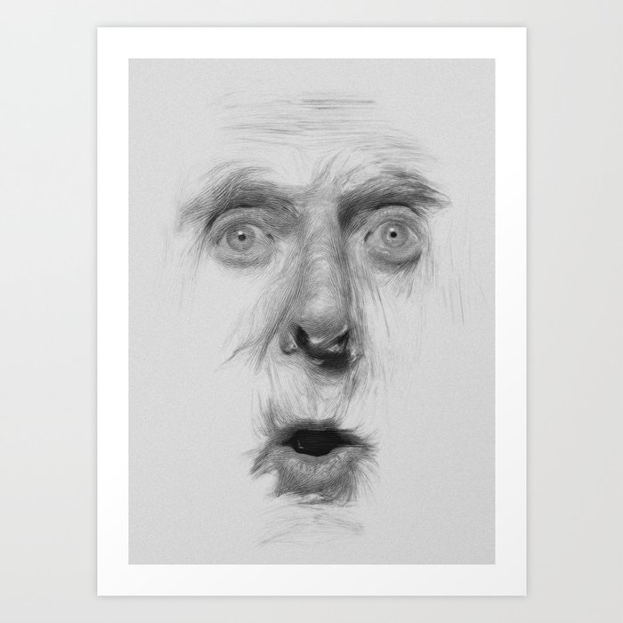 Surprised by fear Art Print