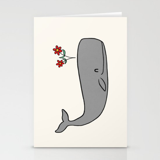 Peace Whale Stationery Cards