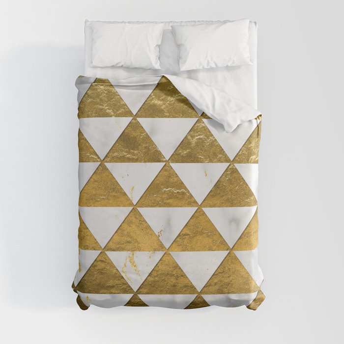 Marble and Gold Pattern #3 Duvet Cover