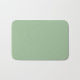 QUIET GREEN solid color Bath Mat | Pattern, Simple, Soft, Minimal, Solid, Minimalist, Seawater, Beach, Color, Light 
